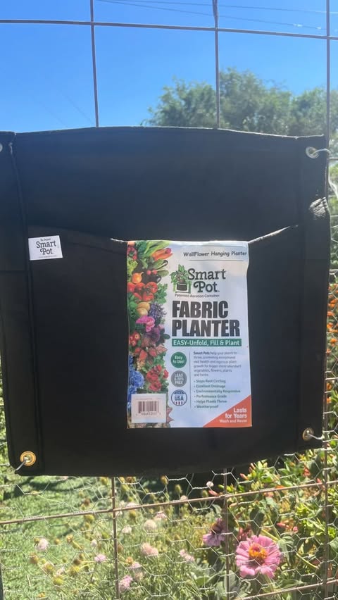 Instagram post by @smallfarmcharm for Smart Pot. Caption reads: [...] and these hanging wall planters from....