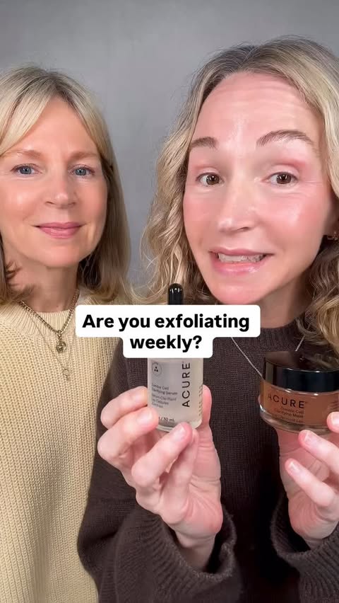 Instagram post by @mysistersskin for ACURE. Caption reads: [...] get a weekly reset for your skin! #ad....