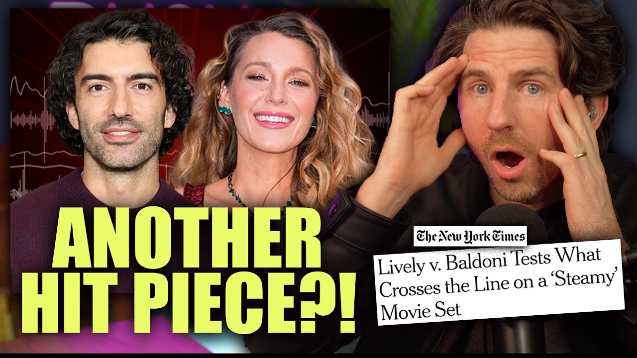 YouTube post by @DaveNealComedian for Zion Affordable Website Designing. Caption reads: Justin Baldoni Gets Another New York Times Article....