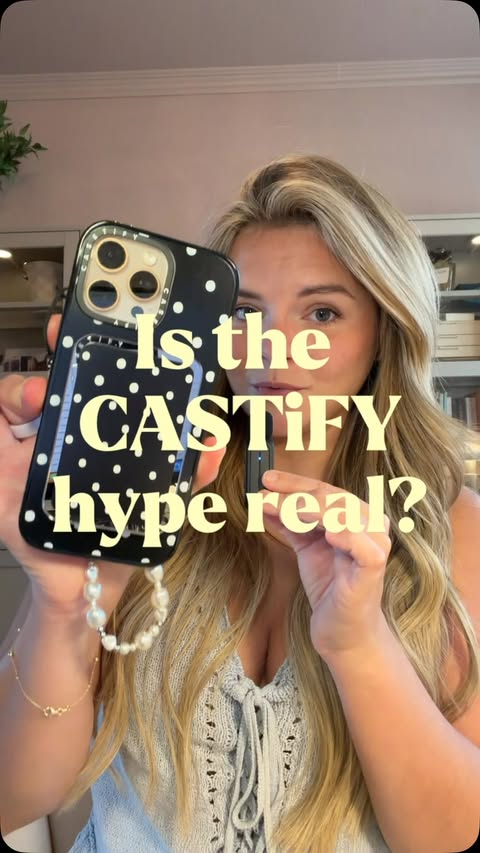 Instagram post by @katiedclark0 for CASETiFY. Caption reads: Is the CASETiFY hype actually real? 👀 One week,....