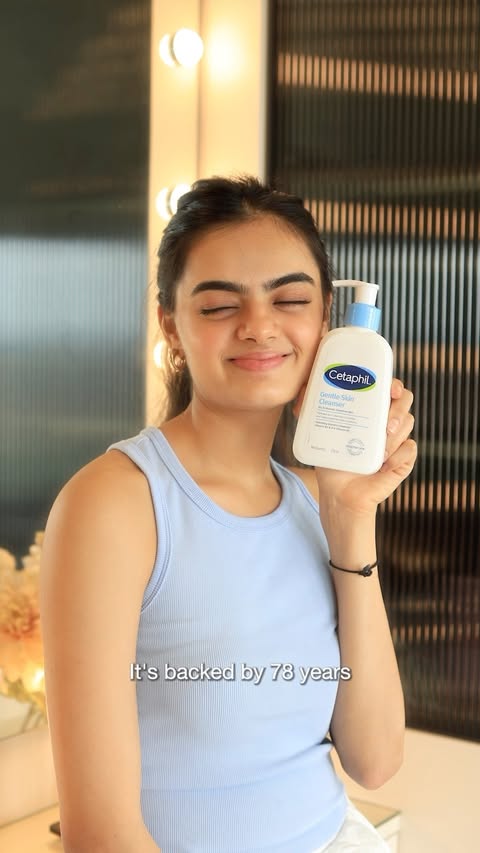 Instagram post by @ruhaanikad for Cetaphil. Caption reads: [...] my girls- my constant companion is the....