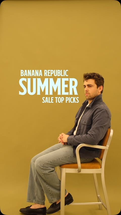 Instagram post by @simon__gold for Banana Republic. Caption reads: [...] my newest summer haul from the Banana....