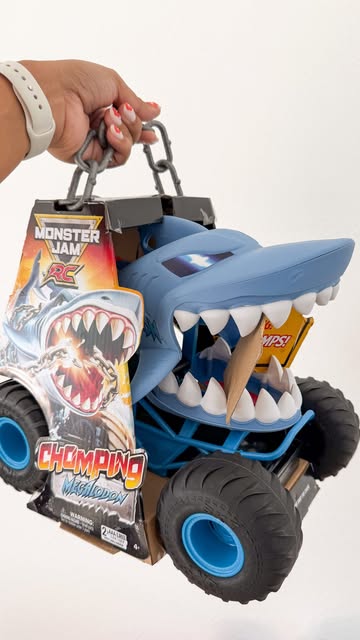 Instagram post by @itsalexfaafetai for Spin Master. Caption reads: [...] enough for the Chomping Megalodon!....