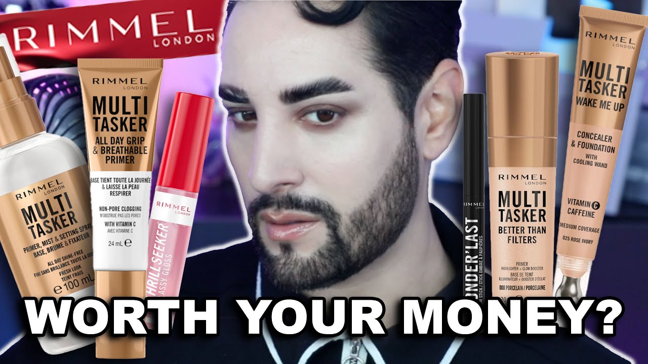 YouTube post by @RobertWelsh for OLIVE YOUNG. Caption reads: Is Rimmel Makeup Outdated? Testing the Brand in....