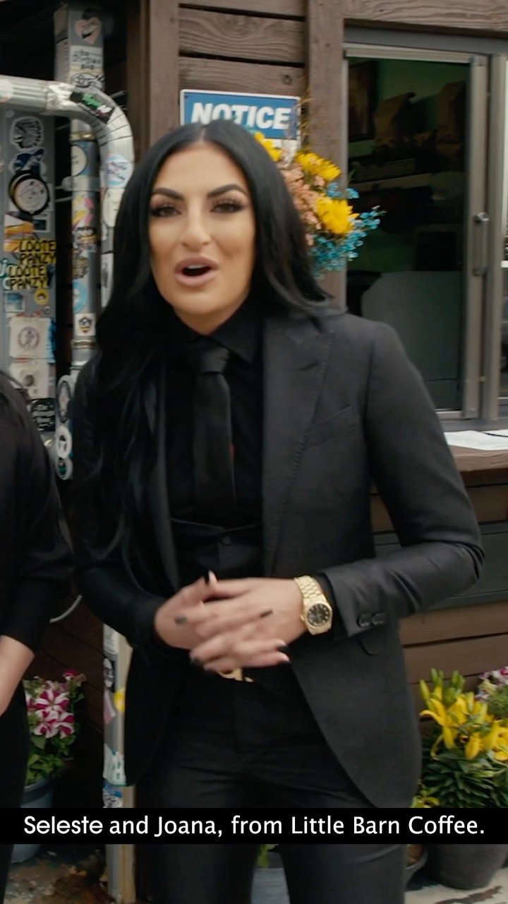 Instagram post by @littlebarncoffeehouse for CricketWireless. Caption reads: WWE SuperStar @SonyaDevilleWWE joins....