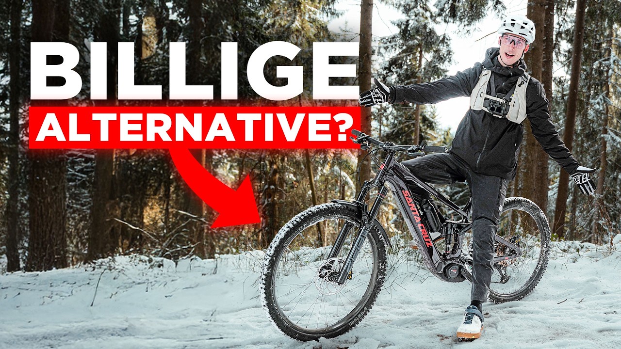 YouTube post by @jauchjasper for Crankbrothers. Caption reads: Is the Santa Cruz Vala AL worth it? Same e-MTB....