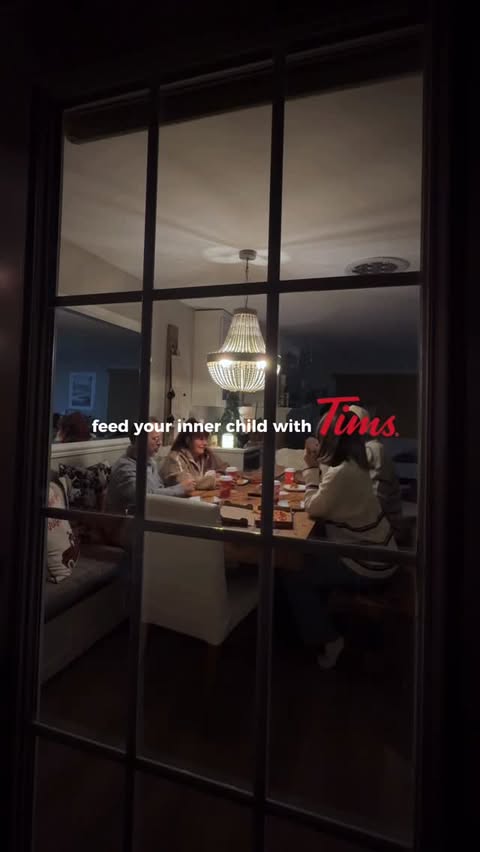 Instagram post by @dontdillydally_ for Tim Hortons. Caption reads: Feeding my inner child this holiday season with....