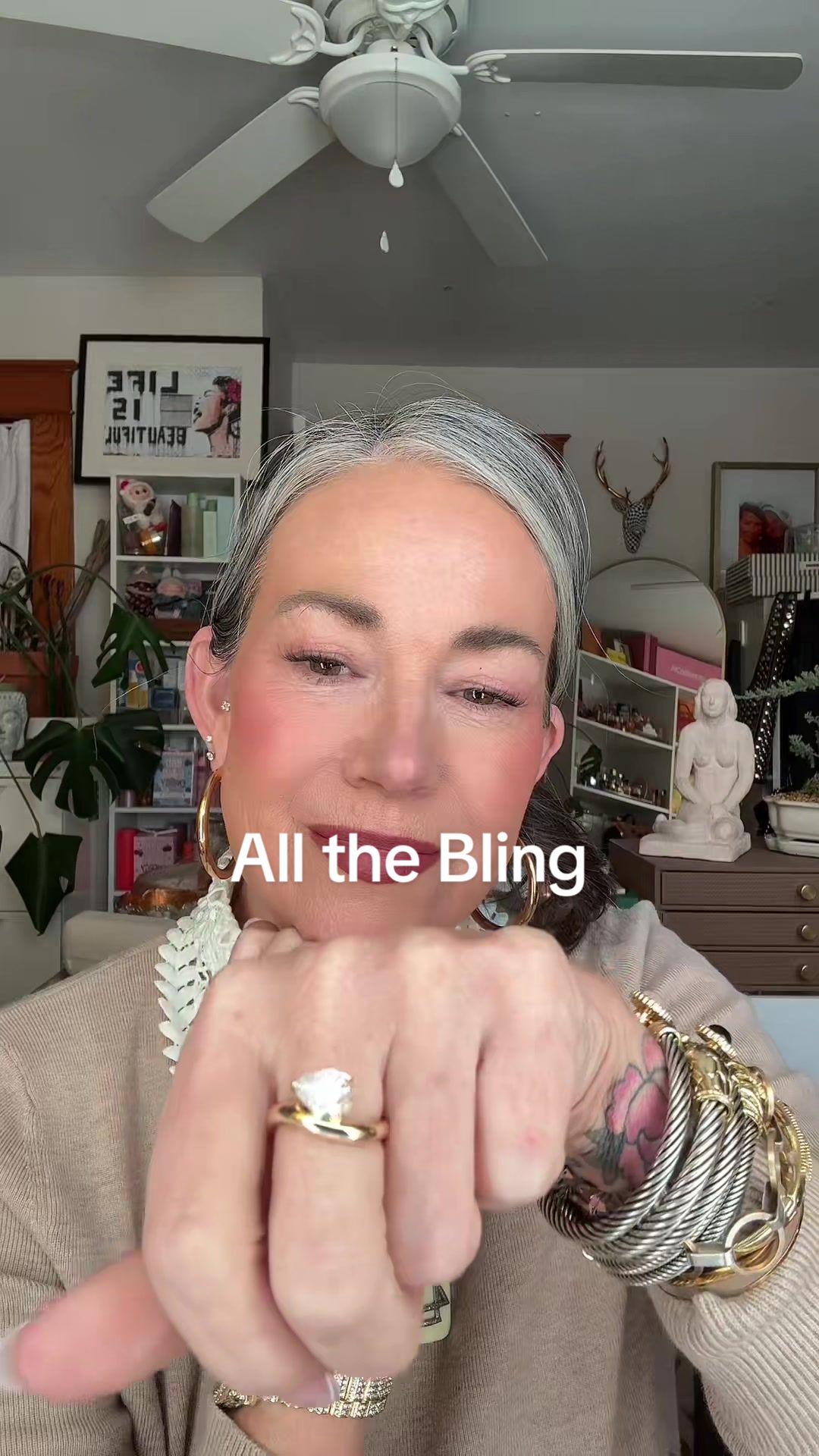 TikTok post by @aestheticaleestyled for Pavoi. Caption reads: @PAVOI loving this beautiful tear shaped [...].