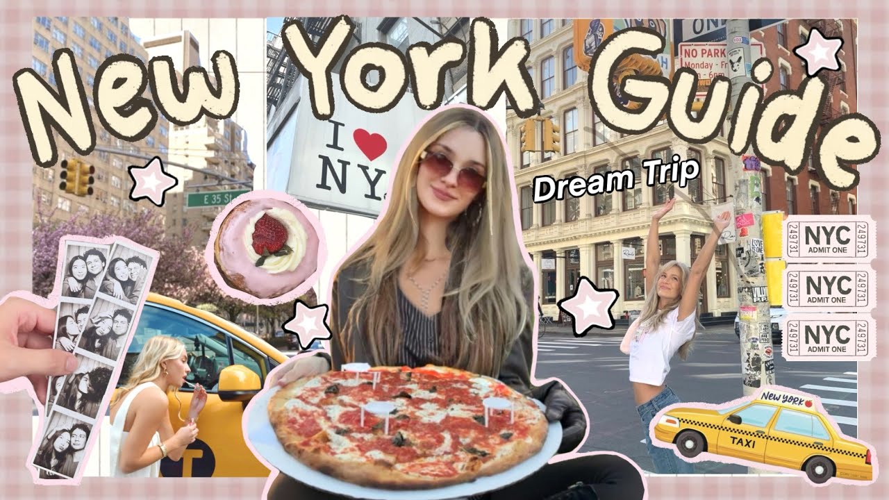 YouTube post by @leylatavas for thredUP. Caption reads: 30 things to do in New York🗽🚕 *dream NYC trip*.