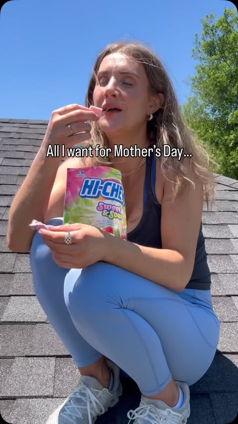 Instagram post by @coolstoryjen for HI-CHEW. Caption reads: [...] Motherhood is sweet & sour... just like....