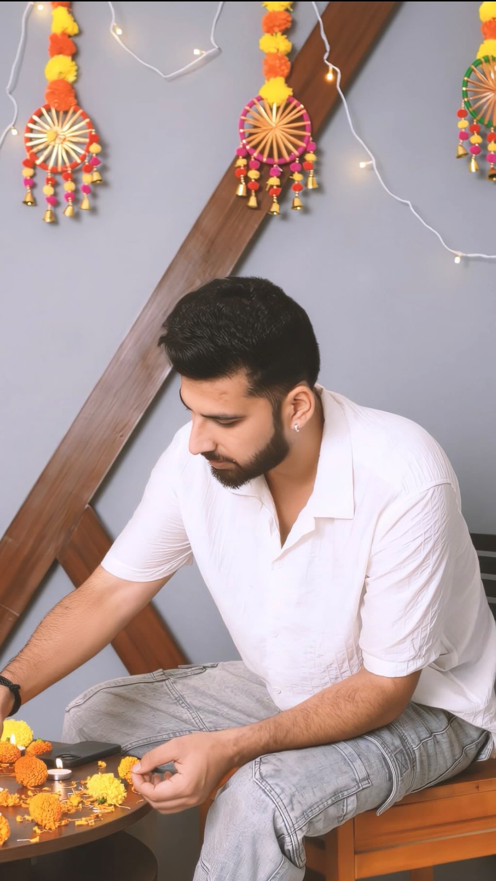 Instagram post by @harshitguleria for Ozone Ayurvedics. Caption reads: Festive rush? 15 minutes is all it takes to look....