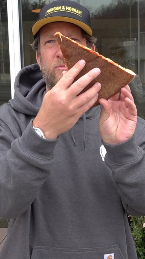 Instagram post by @stoolpresidente for Morgan & Morgan. Caption reads: Barstool Pizza Review - Taglio (Cincinnati, OH)....
