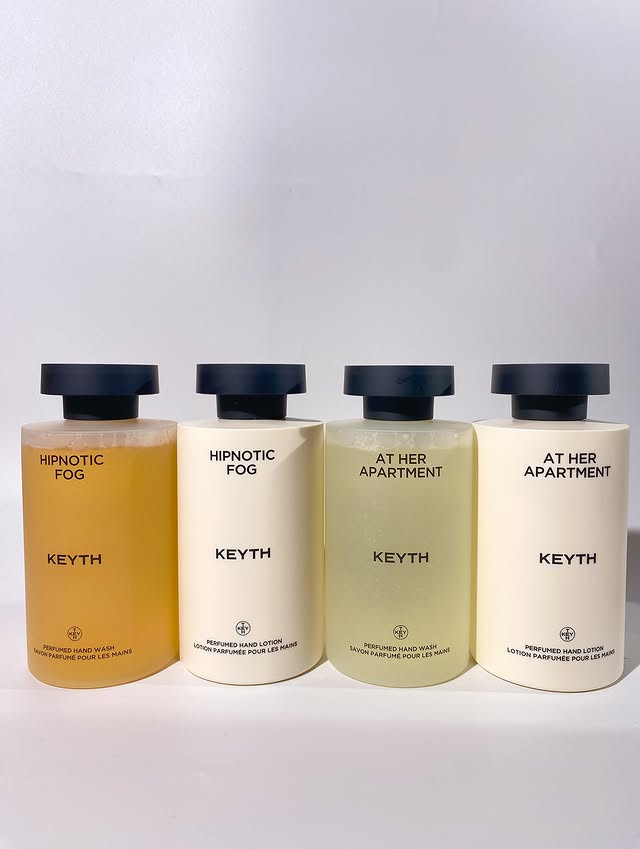 Instagram post by @skincarewithtai for KEYTH. Caption reads: KEYTH Hand Wash & Body Lotion Collection 🫧 *pr....