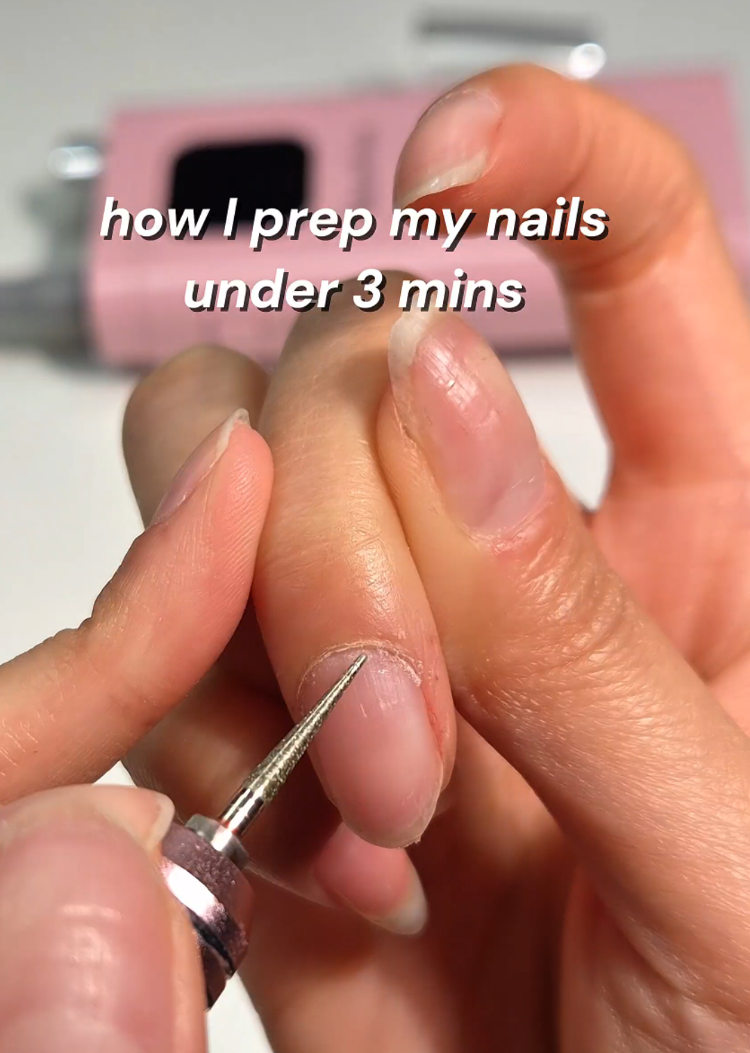 TikTok post by @maina_does_nails for MelodySusie. Caption reads: [...] nail drill, wireless nail drill #melodysusie....