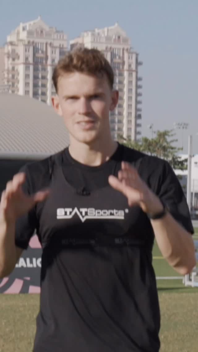 Instagram post by @samwardrop97 for statsports. Caption reads: I raced the 2 fastest players in Dubai at....