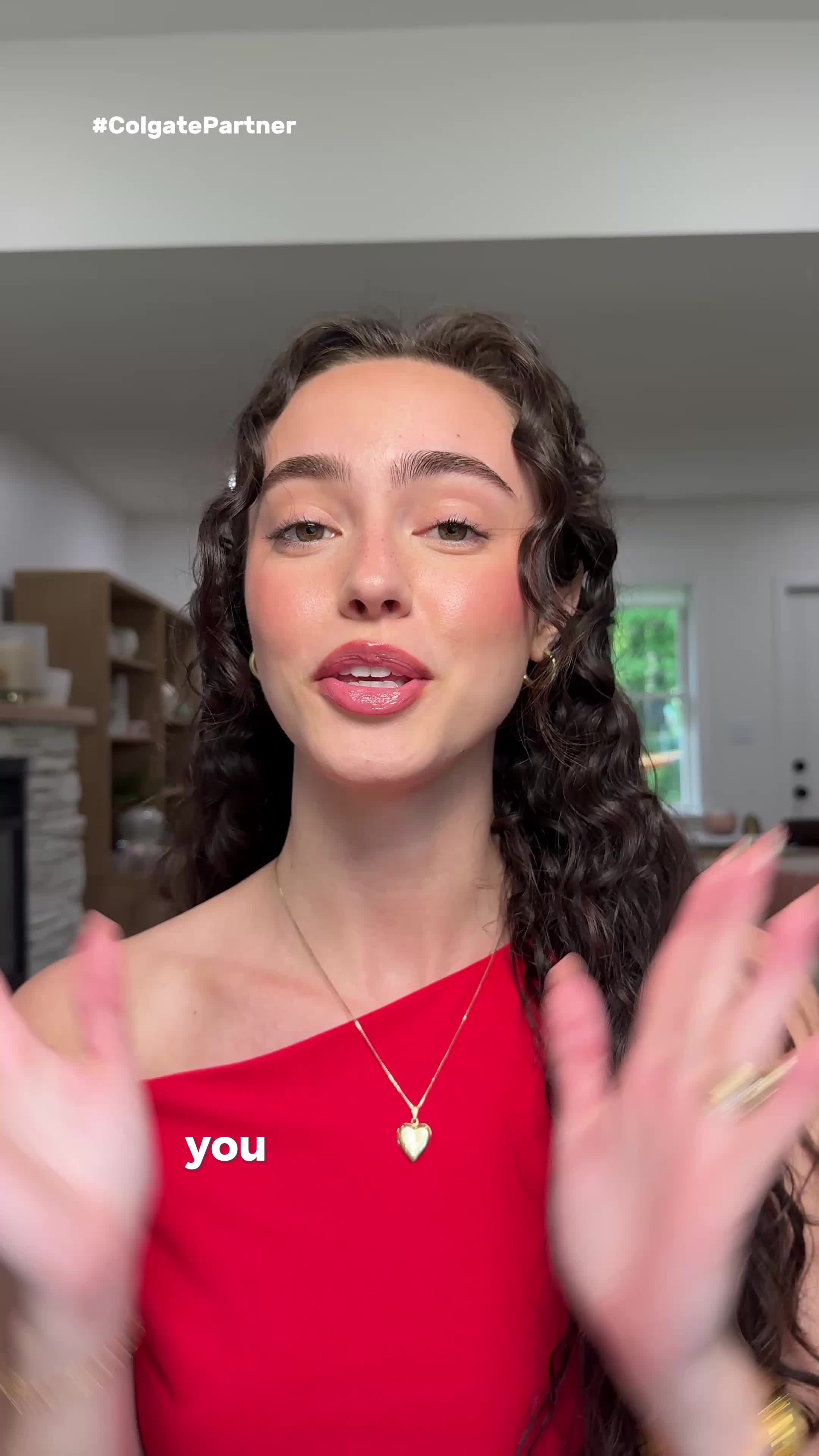 TikTok post by @kianadalleave for Colgate-Palmolive. Caption reads: #ad #ColgatePartner the shine difference on this....