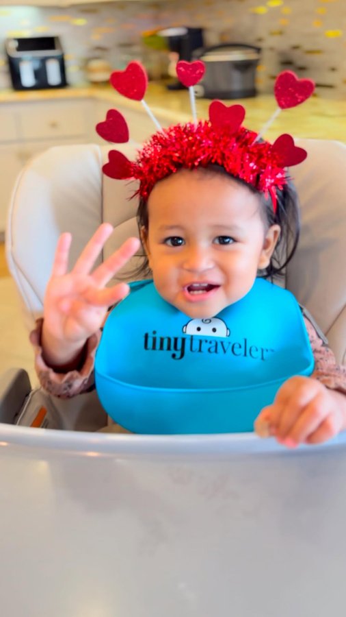 Instagram post by @mrs_williamzz for Tiny Traveler. Caption reads: [...] Valentine, Harmony, has been using....