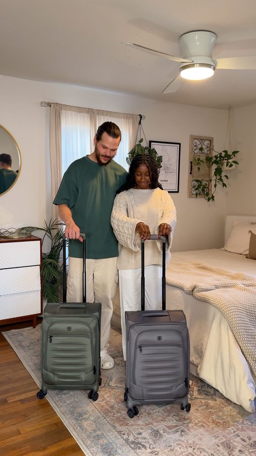 Instagram post by @bashabroad for SWISSGEAR. Caption reads: [...] 5 reasons why you SHOULD get the @swissgear....