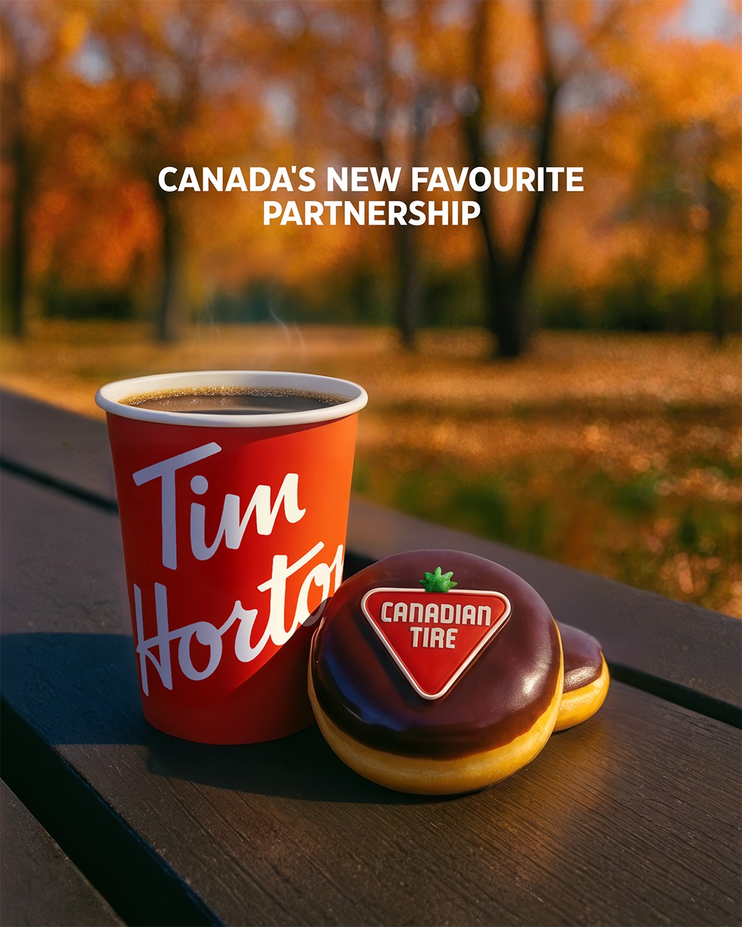 Instagram post by @trianglerewards for Canadian Tire. Caption reads: We know the best partnerships are brewed right....