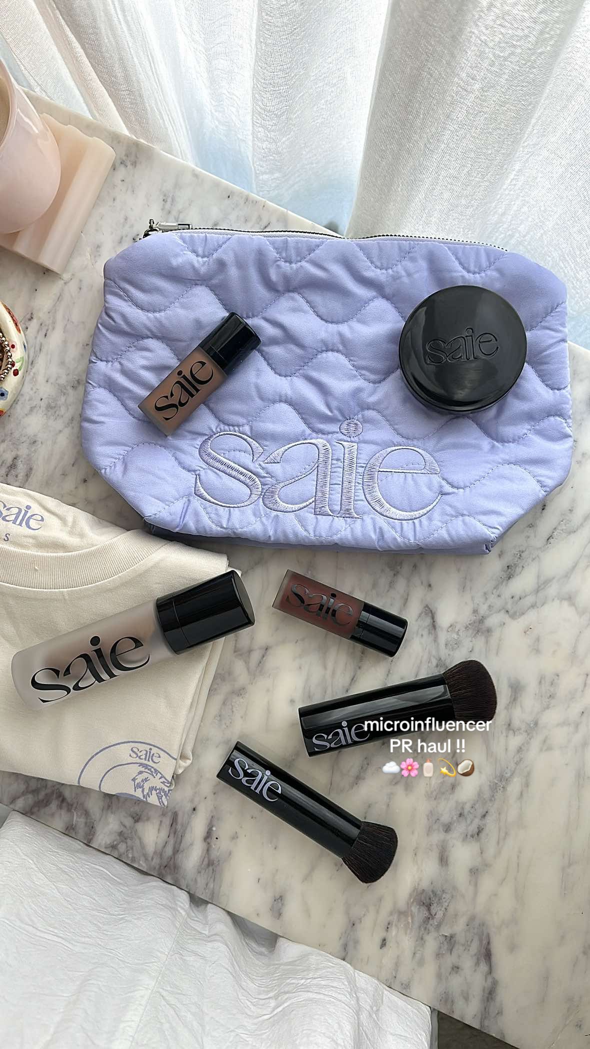TikTok post by @alyssachang for LAWLESS Beauty. Caption reads: recent PR as a microinfluencer !! ☁️🌸 feeling so....