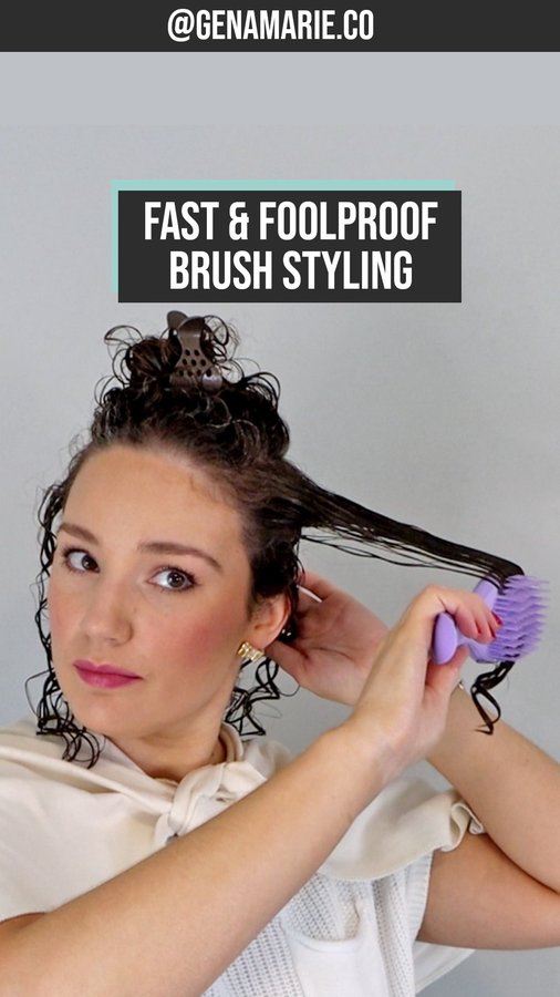 Instagram post by @genamarie.co for Tangle Teezer. Caption reads: Drop LINKS below for step-by-step instructions for....