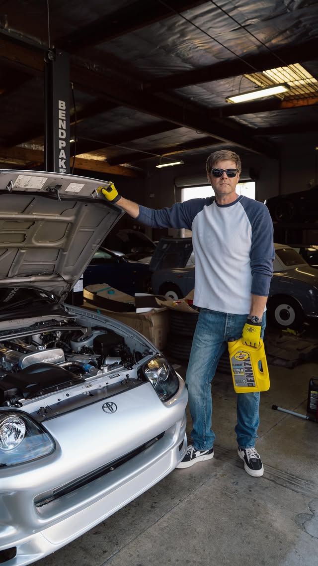 Instagram post by @brianpjannusch for PENNZOIL. Caption reads: [...] it running forever starts now. I trust....