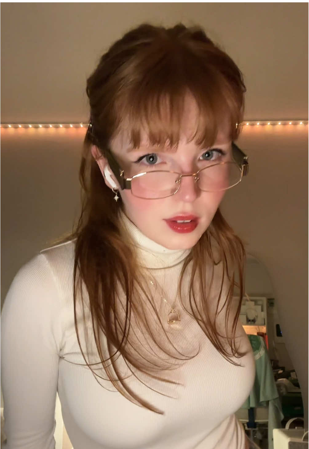 TikTok post by @monominjii for TIJN Eyewear. Caption reads: revived from whatever tf that was 🤓 dc:me |....