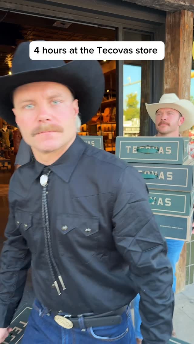 Instagram post by @valtteribottas for Tecovas. Caption reads: Four hours in the Tecovas store can really change....