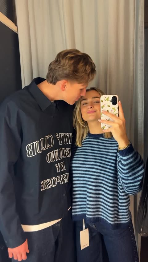 Instagram post by @sterrevwijlen for Pull&Bear. Caption reads: Choosing our cozy winter & Christmas fits from....