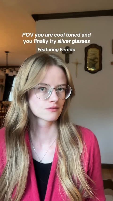 Instagram post by @sew.lange for Firmoo. Caption reads: I synthesized all of your glasses advice and I....