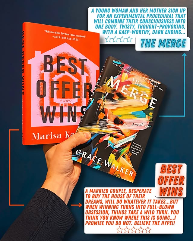 Instagram post by @jordys.book.club for Celadon Books. Caption reads: 2 new books out today that I could not put down....