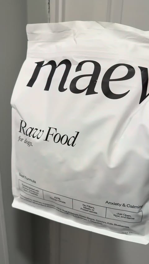 Instagram post by @enzothebluestaffordshire for Maev. Caption reads: [...] it into your dogs daily meals but @meetmaev....