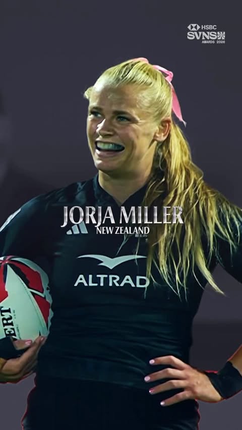 Instagram post by @jorjamillerrrr for HSBC Sport. Caption reads: A breakdown specialist. A try-scoring machine. An....