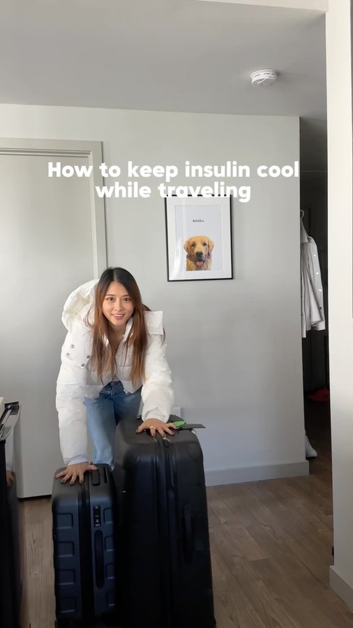 Instagram post by @type1amy for 4allfamily. Caption reads: [...] I’m bringing Nomad cooling case from....