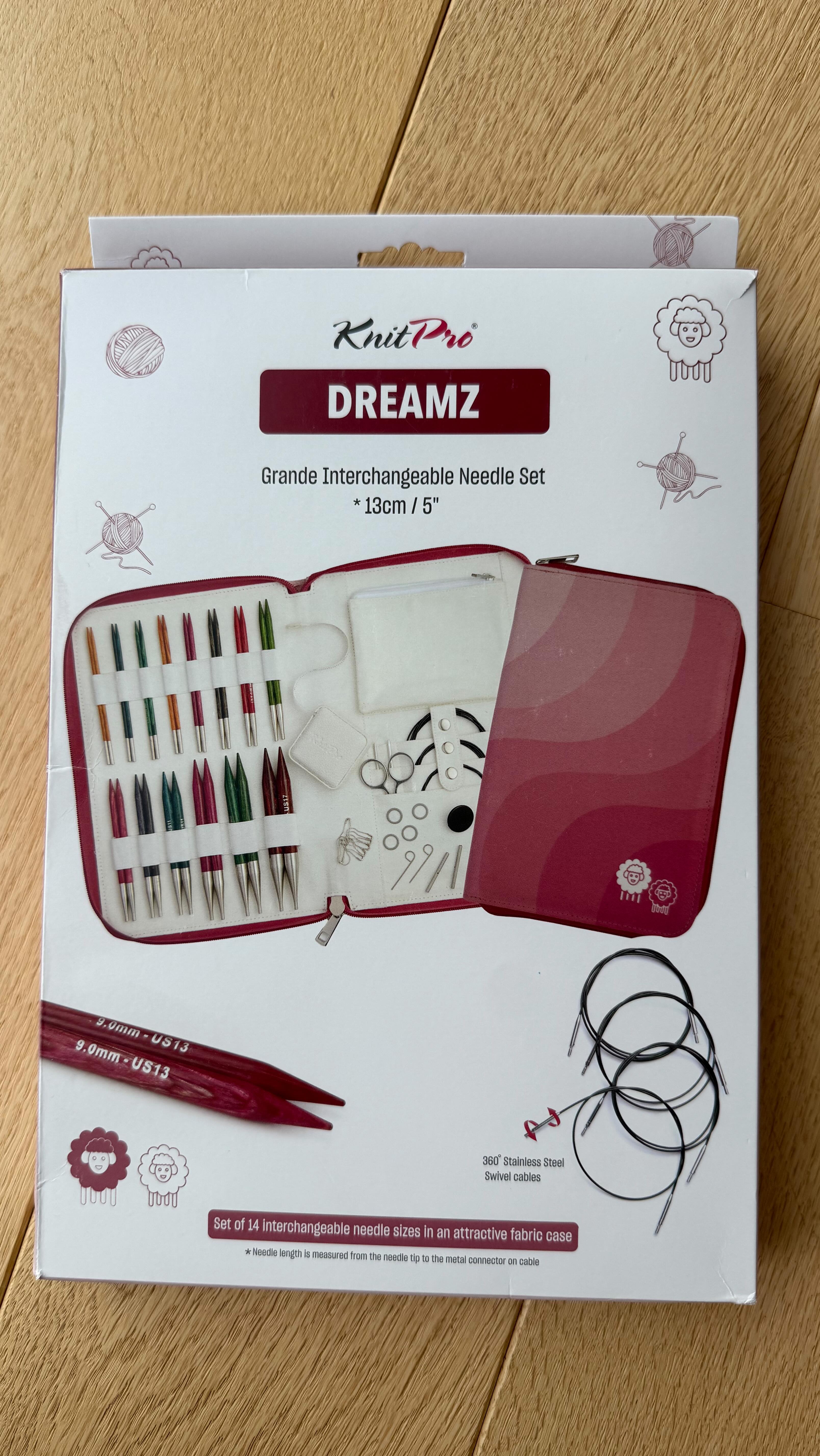 Instagram post by @knitstitchrepeat for KnitPro. Caption reads: [...] most beautiful circular needle set from....