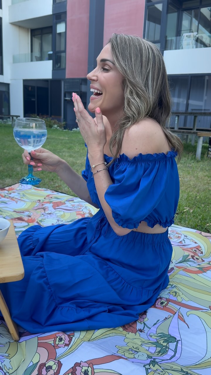 Instagram post by @georgiealove for Bombay Sapphire. Caption reads: #ad Summer sips season has arrived so I’m heading....