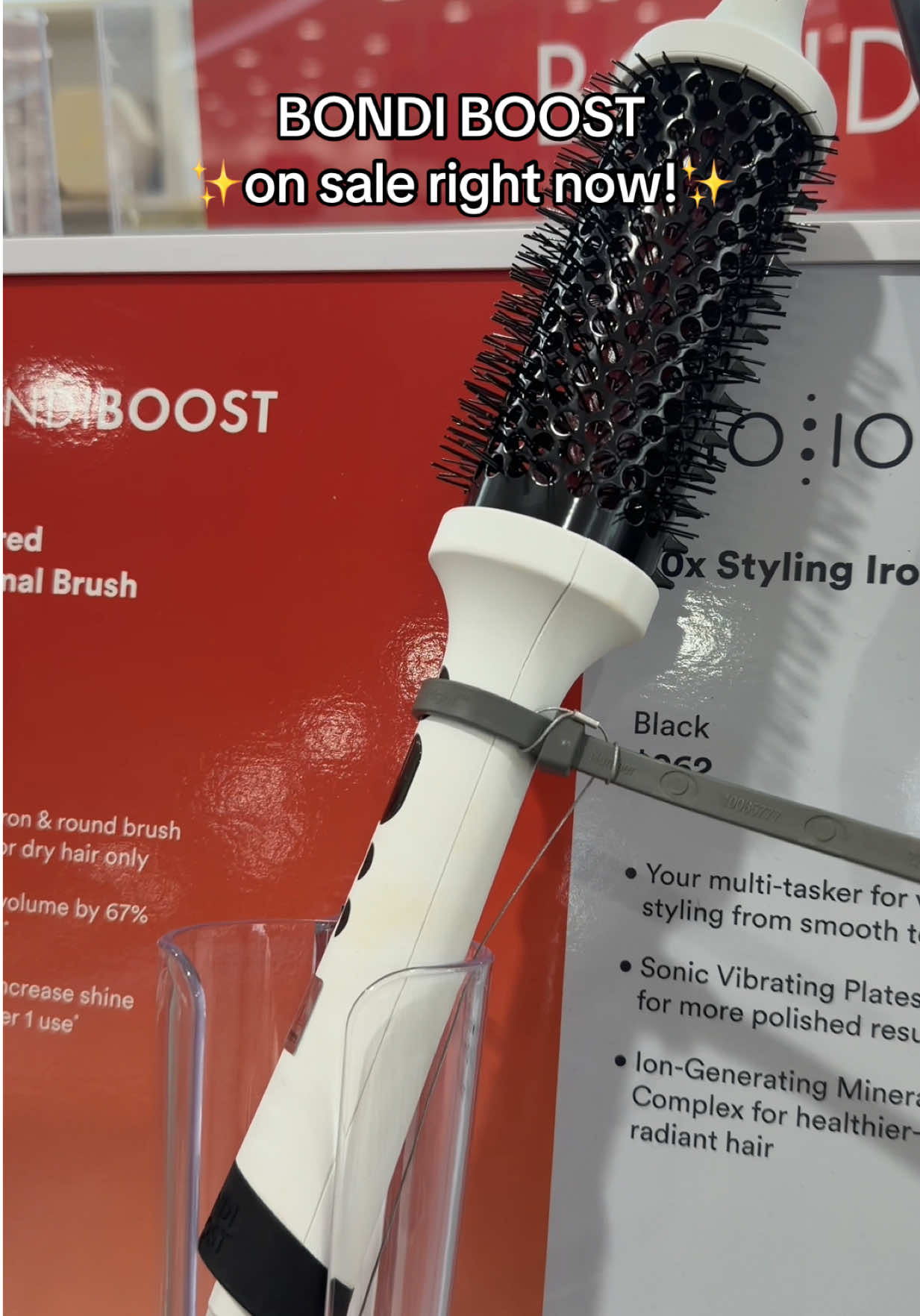 TikTok post by @daniellamagee for BondiBoost. Caption reads: [...] best blowout brush ever 💅 @BondiBoost  ....