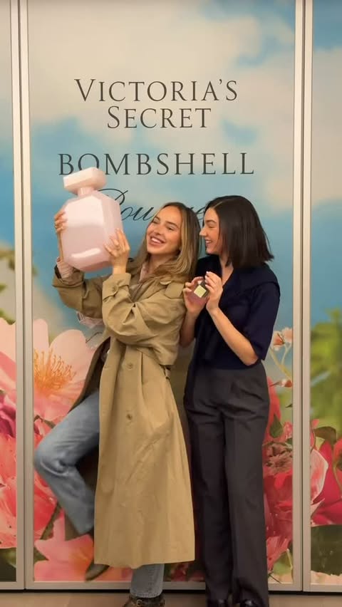 Instagram post by an influencer for Victoria's Secret. Caption reads: [...] Celebrating the launch of @victoriassecret....