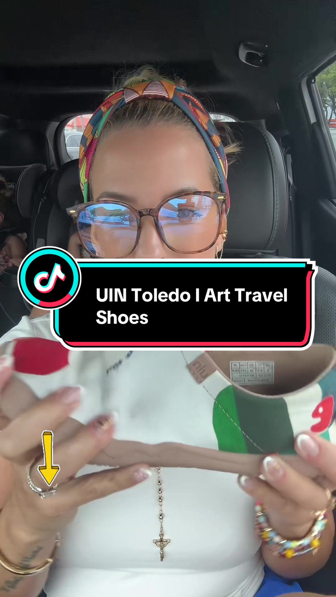 TikTok post by @lis.averhoff for UIN Footwear. Caption reads: UIN Toledo I Art Travel Shoes....