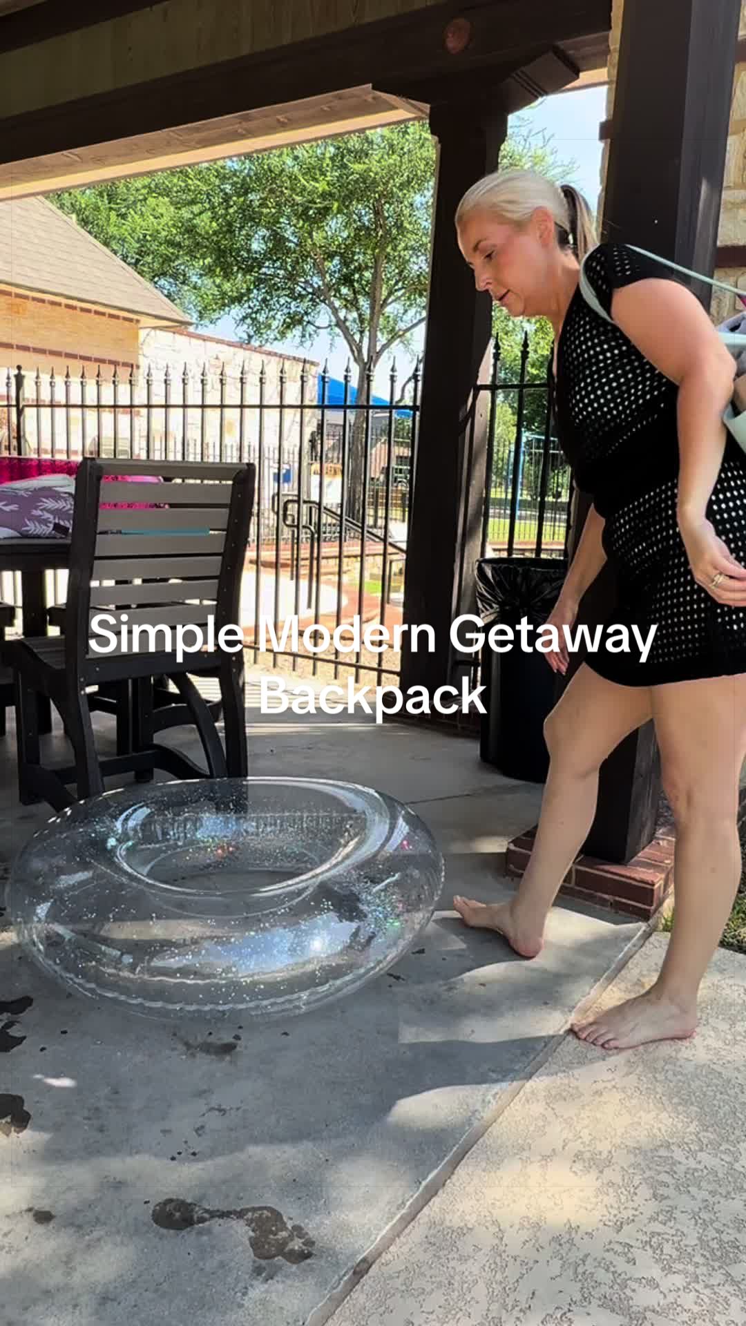 TikTok post by @spill_it_mom for Simple Modern. Caption reads: [...] beach bag this summer. @Simple Modern....