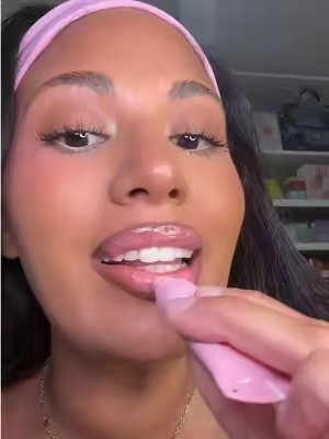 TikTok post by @brooklynreviewsxoxo for Colorgram US. Caption reads: fruity glass lip serum 🍓💦💋🍇 @colorgram....