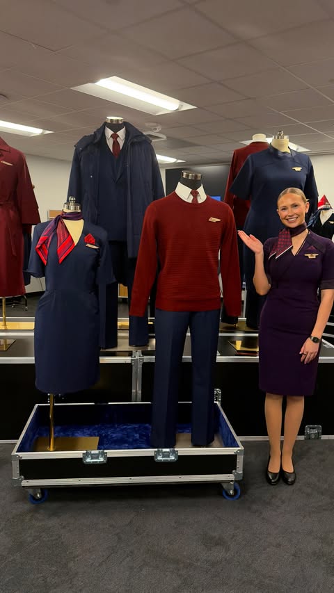 Instagram post by @k8lyn_inthelife for Delta Air Lines. Caption reads: Delta Air Lines new uniform collection coming....