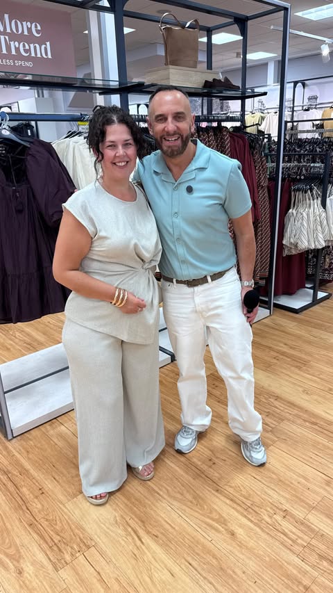 Instagram post by @markheyesstylist for George at Asda. Caption reads: I had the most brilliant time at @georgeatasda ‘s....