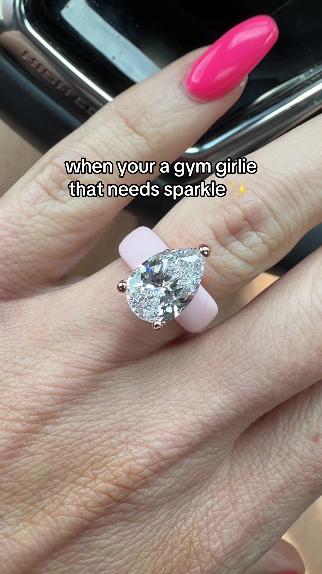 TikTok post by @kindafitmom for Rinfit. Caption reads: [...] silicone wedding rings to ever exist @Rinfit....