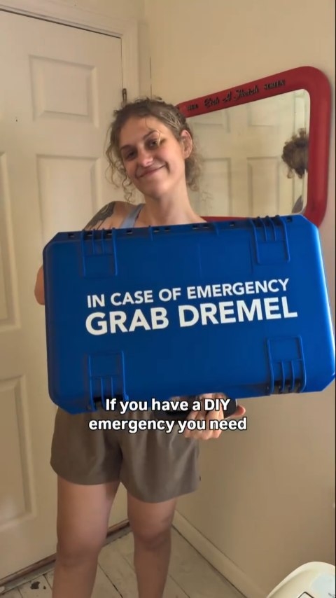 Instagram post by @odetoanabode for Dremel. Caption reads: #ad Can always count on my bff @dremel for any DIY....