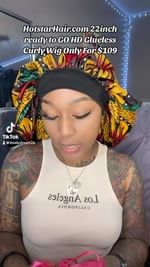 Instagram post by @lovely_dream26 for Hotstar Hair. Caption reads: New wig from @hotstarhair_official 4x6 “22” curly....