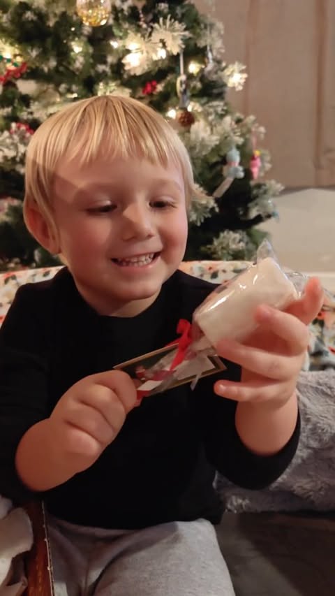 Instagram post by @lacey.officially for Package From Santa. Caption reads: [...] what Christmas is all about Jude's Package....