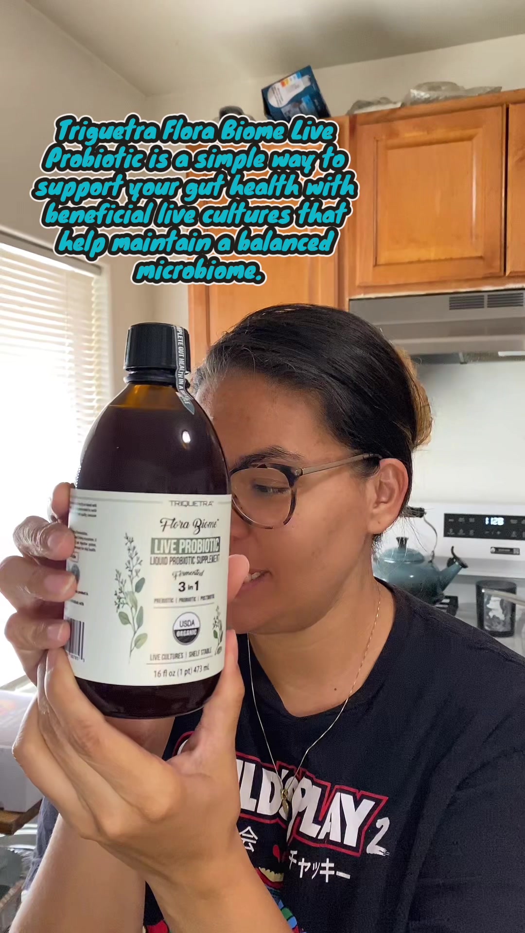 TikTok post by @red82003 for Triquetra Health. Caption reads: Triguetra Flora Biome Live Probiotic is a simple....