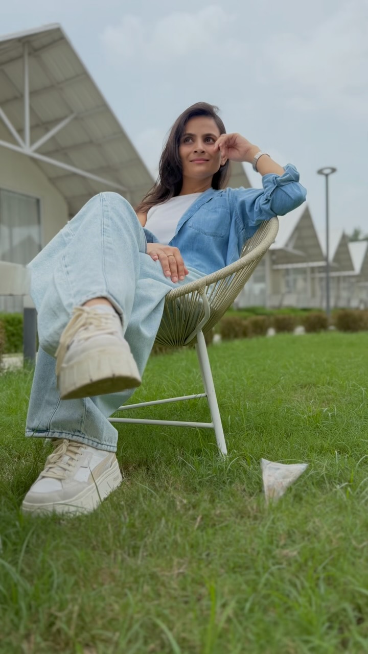 Instagram post by @lil_singhmom for Gap Inc.. Caption reads: Double the denim, double the vibe.
Wearing my....