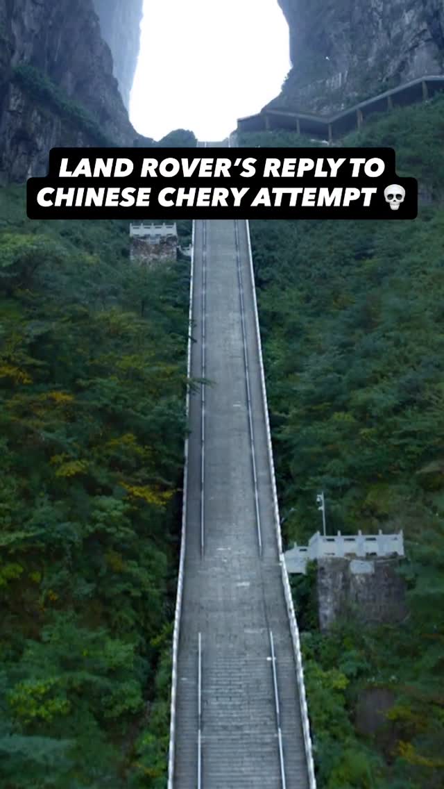 Instagram post by @motorxone for Land Rover. Caption reads: Land Rover responds to a failed attempt by a....